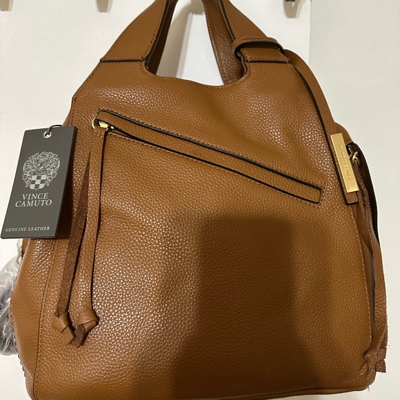 Vince Camuto Brown Leather Shoulder Bag - Picture 2 of 8